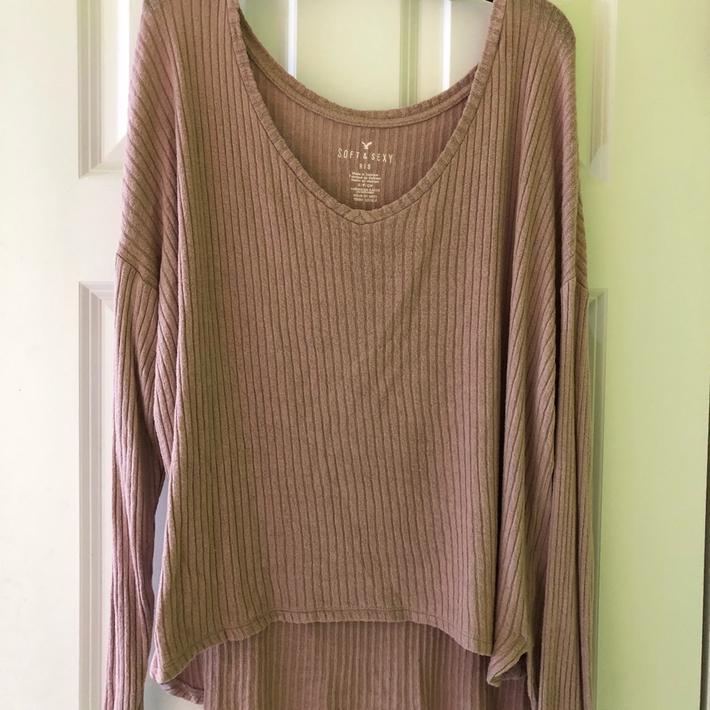 American Eagle Lightweight Rib Sweater